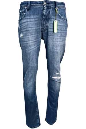Jacob Cohen Jeans, Heren, Blauw, W30, Katoen, Vintage Lichtblauwe Slim Jeans