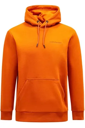 Peak Performance Sweatshirts & Hoodies, Heren, Oranje, M, Katoen, Originele Kleine Hoodie