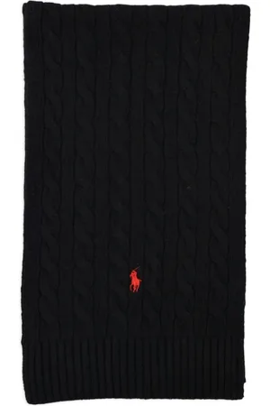 Ralph Lauren Accessoires, Heren, Zwart, ONE Size, Wol, Klassieke Wollen Mix Sjaal