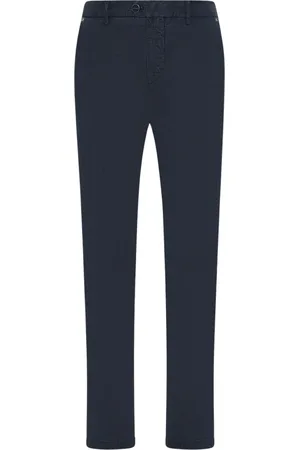 Kiton Broeken, Heren, Blauw, W40, Katoen, Verfijnde Katoenen Broek