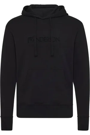 J.W.Anderson Sweatshirts & Hoodies, Heren, Zwart, XS, Katoen, Zwarte Hoodie met Zak aan de Voorkant