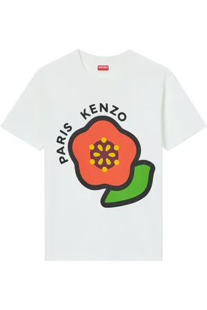 Kenzo Tops, Dames, Wit, M, Katoen, T-shirt