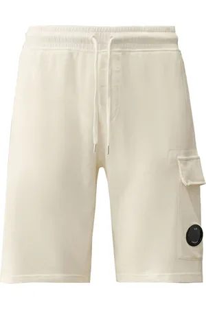 C.P. Company Korte broeken, Heren, Wit, M, Katoen, Cargo Pocket Bermuda Shorts