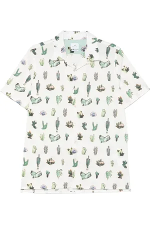 Paul Smith Overhemden, Heren, Wit, XL, Witte Button-Up Shirt Korte Mouwen