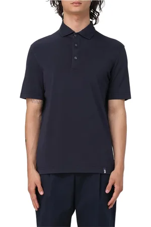 DRUMOHR Tops, Heren, Blauw, 2Xl, Donkerblauw Polo Shirt