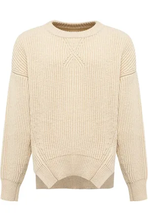 Jil Sander Sweatshirts & Hoodies, Heren, , M, Katoen, Italiaanse Geribbelde Gebreide Trui