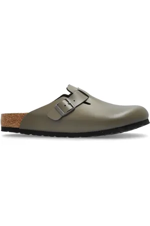 Birkenstock Schoenen, Heren, Grijs, 45 EU, Leer, Clogs Boston BS