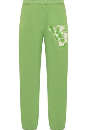 Y-3 Broeken, Heren, Groen, S, Katoen, GFX FT Pants