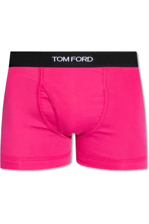 Tom Ford Ondergoed, Heren, Roze, S, Katoen, Logo Tailleband Stretch Boxershorts