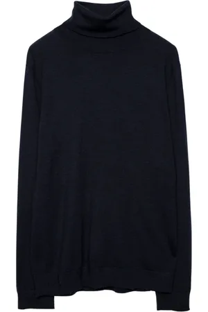 Zadig & Voltaire Truien, Heren, Blauw, L, Wol, Coltrui met distressed details