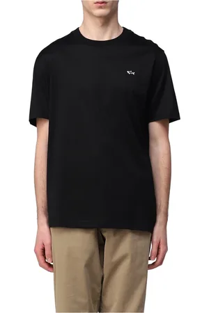 Paul & Shark Tops, Heren, Zwart, 2Xl, Katoen, Katoenen T-shirt