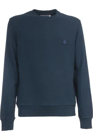 Jacob Cohen Sweatshirts & Hoodies, Heren, Blauw, S, Katoen, Katoenen sweatshirt met ronde hals en logo