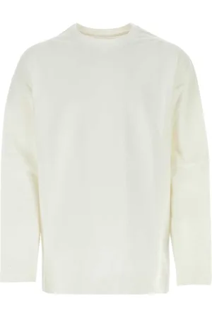 Jil Sander Tops, Heren, Wit, M, Katoen, Oversized Stretch Katoenen T-Shirt
