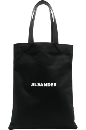 Jil Sander Tassen, Heren, Zwart, ONE Size, Katoen, Luxueuze Zwarte Tote Bag