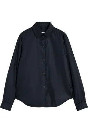 Aspesi Blouses & Shirts, Dames, Zwart, S, Nylon, Gewatteerd Overshirt met Thermore Vulling