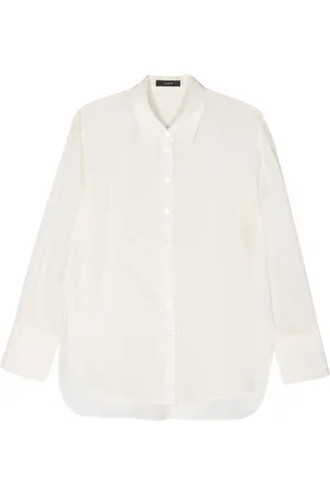 Joseph Blouses & Shirts, Dames, Wit, L, Zijden Witte Long Sleeve Shirt