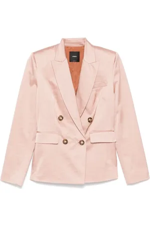 Pinko Jassen, Dames, Roze, S, Katoen, Rosa Outerwear Jas Stijlvol Katoenmix