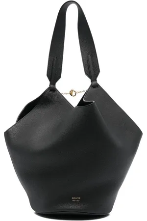 Khaite Tassen, Dames, Zwart, ONE Size, Leer, Lotus Small Tote Bag
