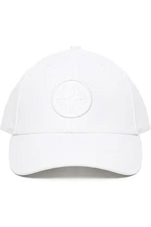 Stone Island Accessoires, Heren, Wit, ONE Size, Katoen, Geborduurde Logo Pet