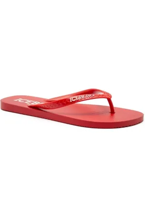 Iceberg Schoenen, Heren, Rood, 41 EU, Vertical Logo Slipper