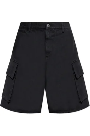 J.W.Anderson Korte broeken, Heren, Zwart, L, Denim, Cargo Denim Shorts