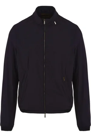 MOORER Jassen, Heren, Blauw, XL, Blauwe Harsgecoate Bi-Elastische Jas