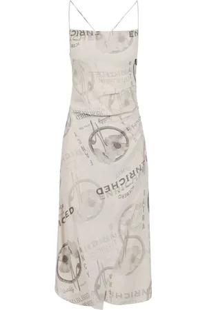 Iceberg Kleedjes, Dames, , L, Midi-jurk met schouderbandjes