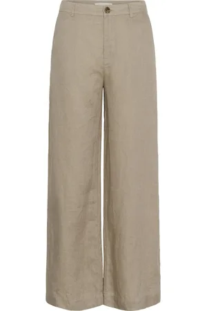 Part Two Broeken, Dames, , 3Xl, Linnen, Wide Leg Linnen Broek
