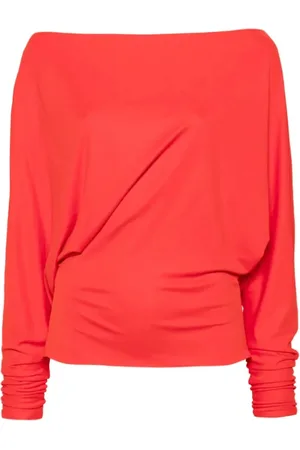 Khaite Blouses & Shirts, Dames, Rood, S, Dolman Sleeve Top