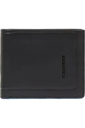 Piquadro Accessoires, unisex, Zwart, ONE Size, Zwarte leren portemonnee