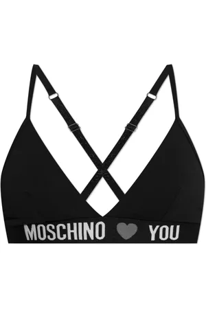 Moschino Ondergoed, Dames, Zwart, S, Katoen, BH met logo