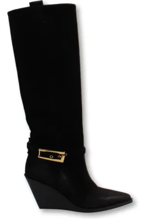 Elena Iachi Schoenen, Dames, Zwart, 40 EU, Suède, Suède Sleehaklaarzen