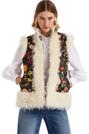 La DoubleJ Jassen, Dames, Veelkleurig, XL, Wol, Folk Jas in Botticelli Print
