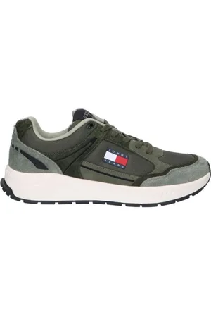 Tommy Hilfiger Schoenen, Heren, Groen, 43 EU, Stijlvolle Runner Sneakers