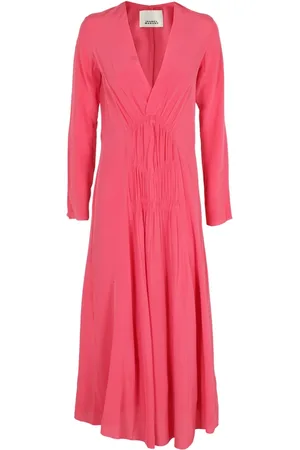 Isabel Marant Kleedjes, Dames, Roze, S, Midi Jurk