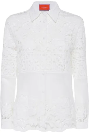 La DoubleJ Blouses & Shirts, Dames, Wit, L, Katoen, Lace Boy Shirt
