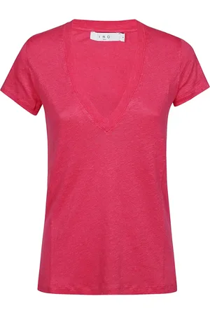 IRO Tops, Dames, Roze, S, Linnen, Rodeo T-Shirt