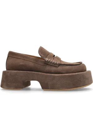 J.W.Anderson Schoenen, Dames, Bruin, 39 EU, Suède, Leren Loafers