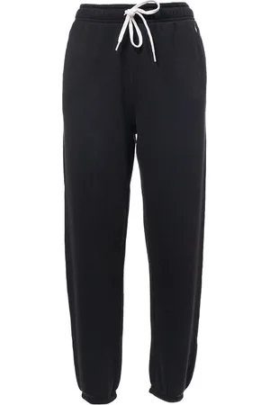 Ralph Lauren Broeken, Dames, Zwart, XS, Katoen, Slim-Fit Katoenen Joggingbroek