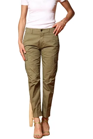 Masons Broeken, Dames, Groen, M, Katoen, Cargo Broek Judy Archivio Stretch Katoen