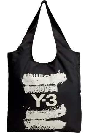 Y-3 Tassen, Heren, Zwart, ONE Size, Nylon, Graphic Nylon Shopping Bag
