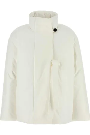Jil Sander Jassen, Dames, Wit, M, Katoen, Cotton Down Jacket