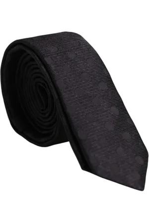 Dolce & Gabbana Accessoires, Heren, Zwart, ONE Size, Zijden Stropdas met Cirkelpatroon