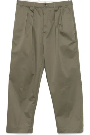 Nine In The Morning Broeken, Heren, Groen, XL, Groene Kai Broek met Klepzakken