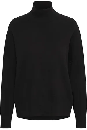 INWEAR Truien, Dames, Zwart, M, Katoen, Tenley Turtleneck
