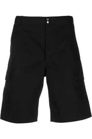 Kenzo Korte broeken, Heren, Zwart, XS, Katoen, Logo Bermuda Shorts