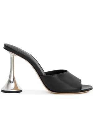 COPERNI Schoenen, Dames, Zwart, 40 EU, Leer, Zwarte leren Mules Orchestra Sandalen