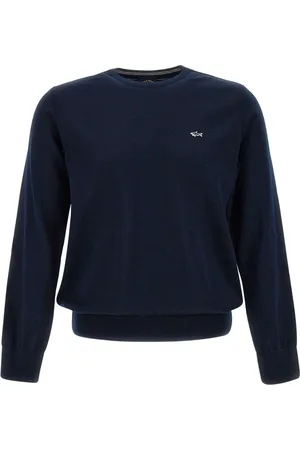 Paul & Shark Sweatshirts & Hoodies, Heren, Blauw, S, Wol, Wollen Trui