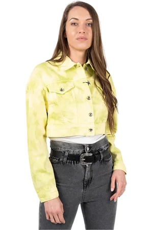 Patrizia Pepe Jassen, Dames, Geel, M, Denim, Veelzijdige denimjas