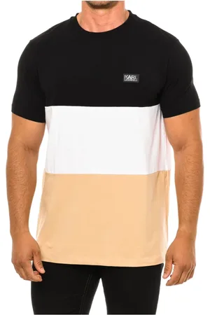 Karl Lagerfeld Tops, Heren, Veelkleurig, 2Xl, Katoen, Klassiek T-shirt met korte mouwen